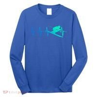 Ski Heartbeat Downhill Skiing Skier Gift Ski Bum Funny Gift Long Sleeve Shirt thumb 0