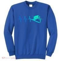 Ski Heartbeat Downhill Skiing Skier Gift Ski Bum Funny Gift Sweatshirt thumb 0