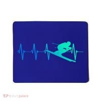Ski Heartbeat Downhill Skiing Skier Gift Ski Bum Funny Gift Mousepad thumb 0