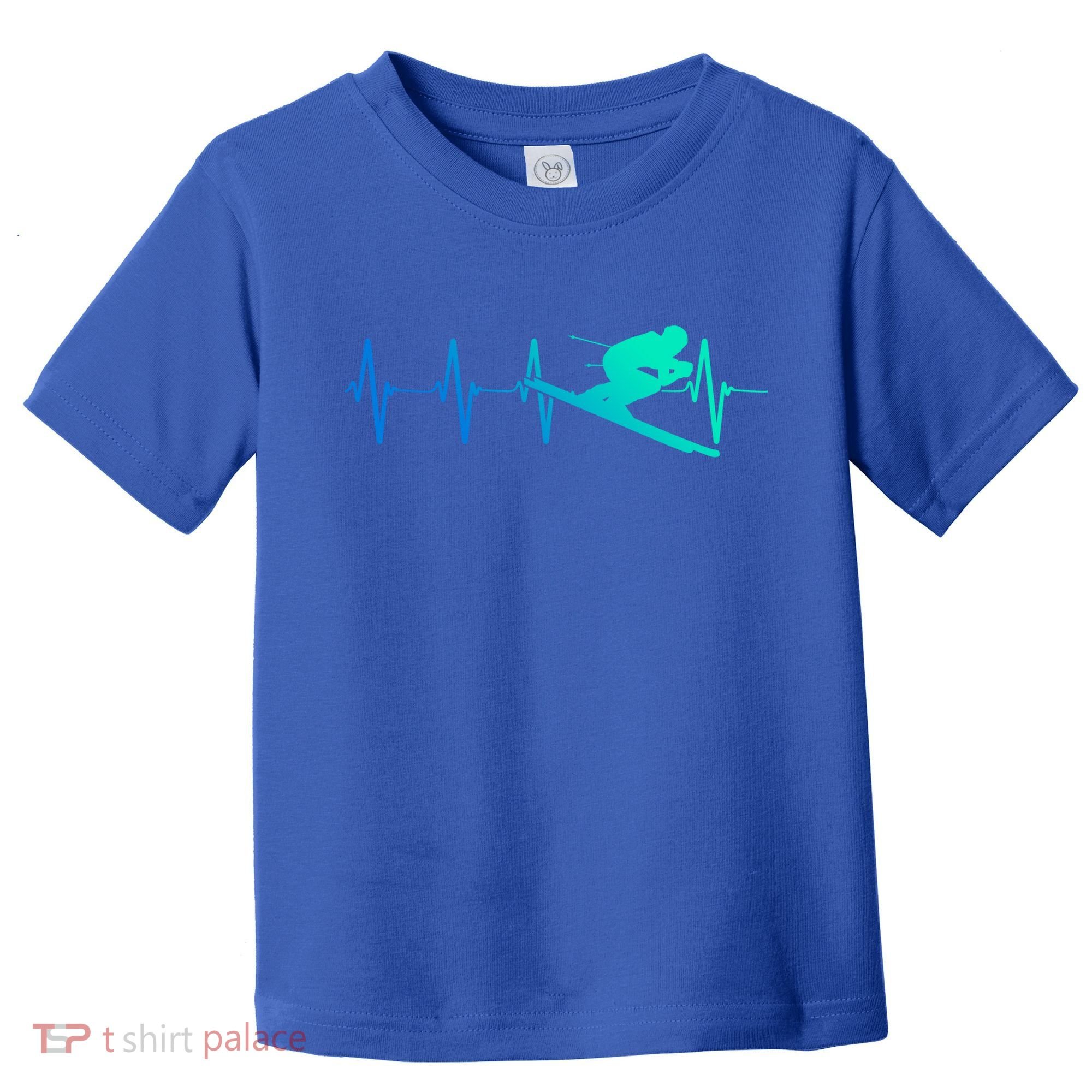 Ski Heartbeat Downhill Skiing Skier Gift Ski Bum Funny Gift Toddler T-Shirt