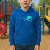 Ski Heartbeat Downhill Skiing Skier Gift Ski Bum Funny Gift Kids Hoodie thumb 2