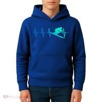 Ski Heartbeat Downhill Skiing Skier Gift Ski Bum Funny Gift Kids Hoodie thumb 4