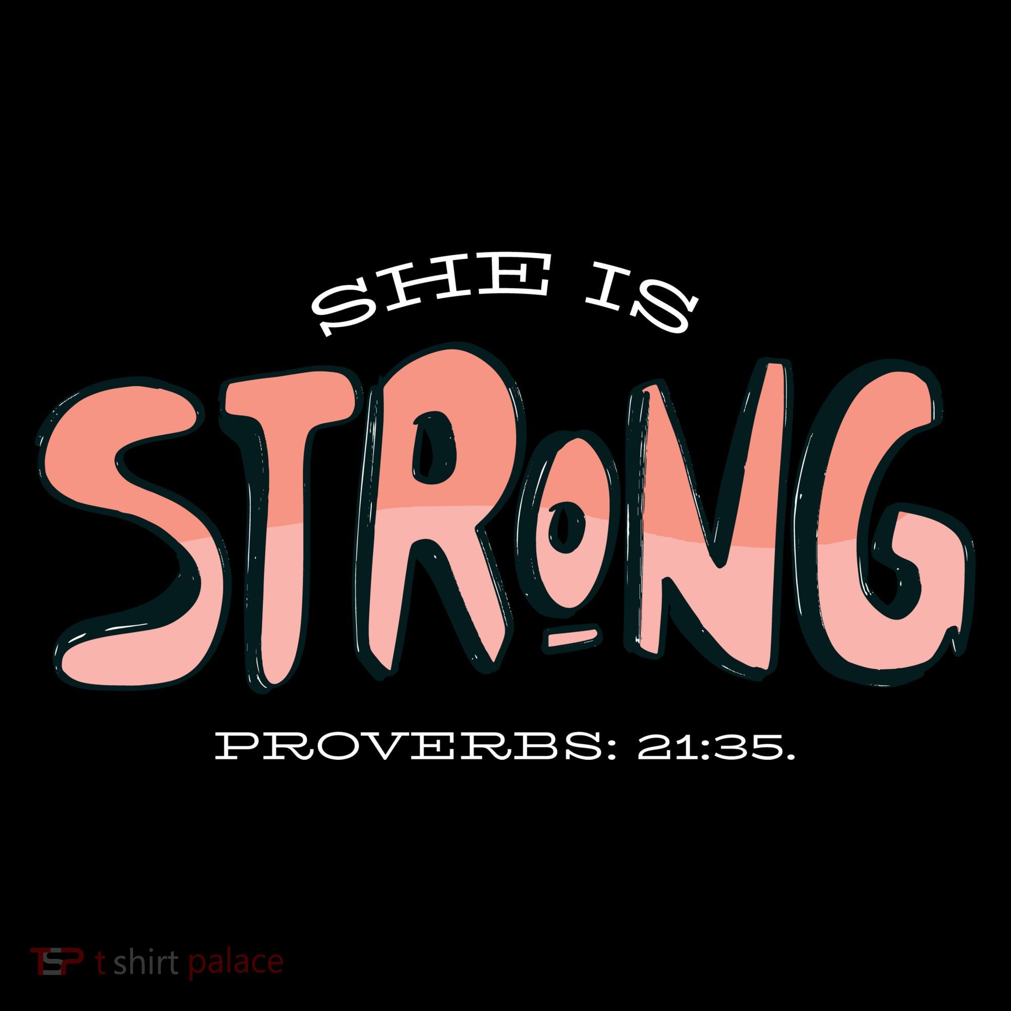 She Is Strong Bible Verse Coaster