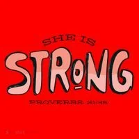 She Is Strong Bible Verse Santa Hat thumb 1