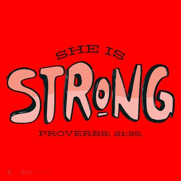 She Is Strong Bible Verse Santa Hat