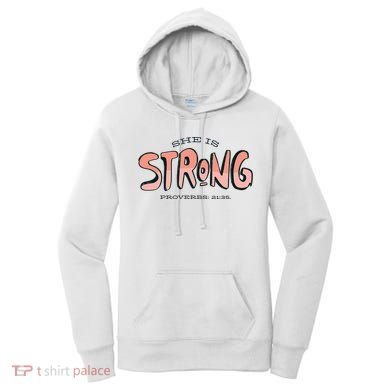 She Is Strong Bible Verse Women's Hoodie