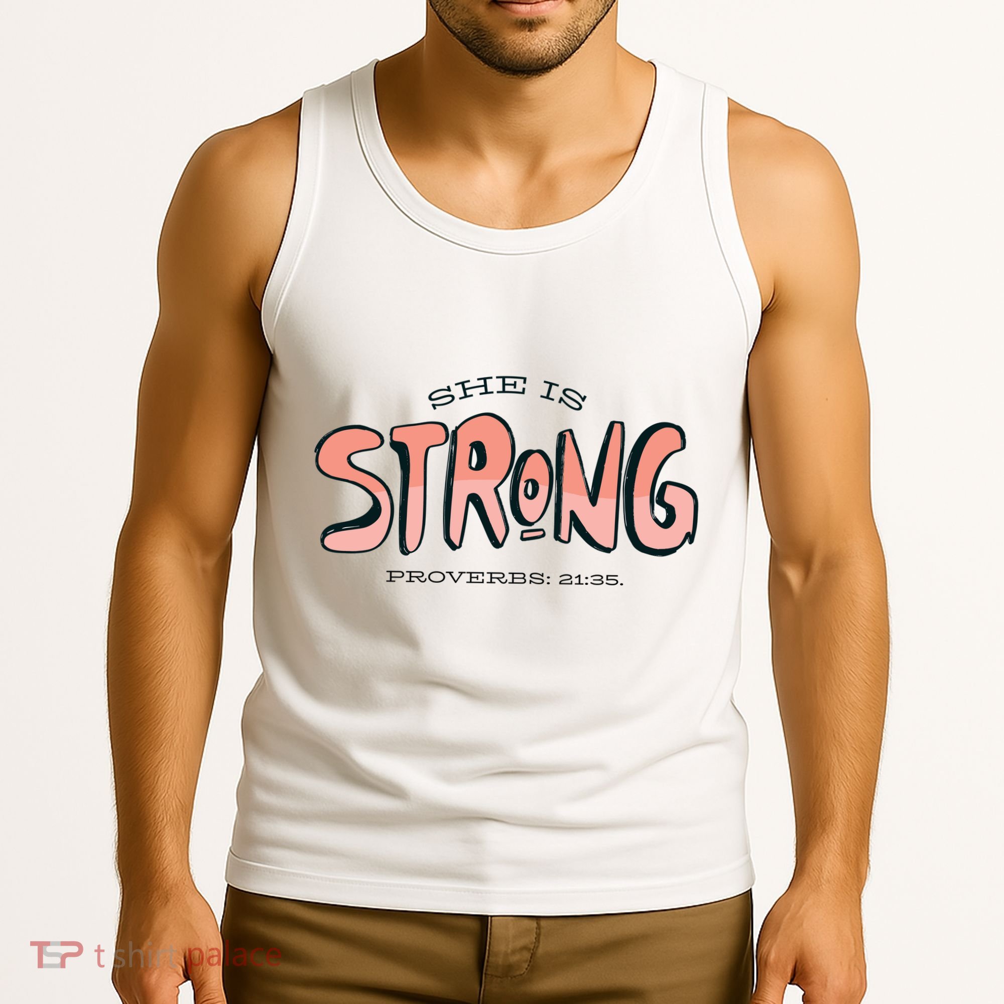 She Is Strong Bible Verse Tank Top