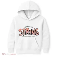 She Is Strong Bible Verse Kids Hoodie thumb 0