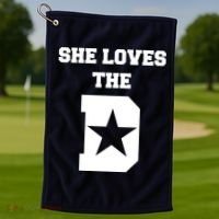 She Loves the D Dallas, Texas Pride Golf Towel thumb 1