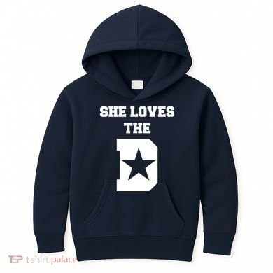 She Loves the D Dallas, Texas Pride Kids Hoodie