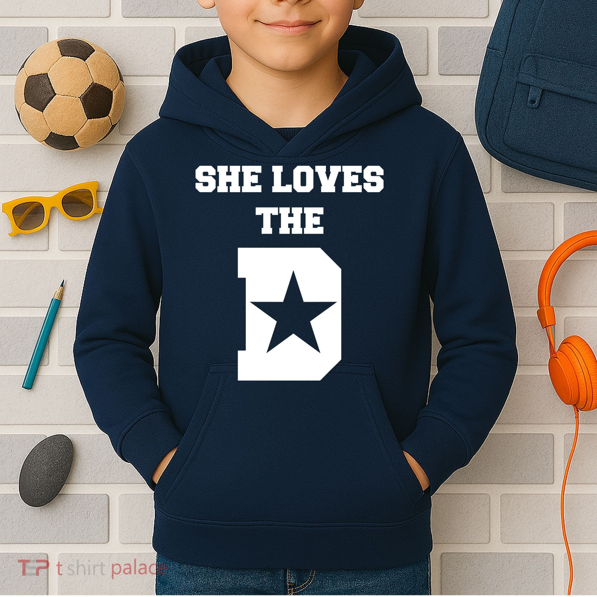 She Loves the D Dallas, Texas Pride Kids Hoodie