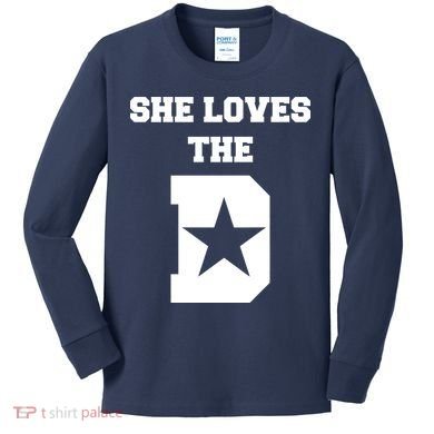 She Loves the D Dallas, Texas Pride Kids Long Sleeve Shirt