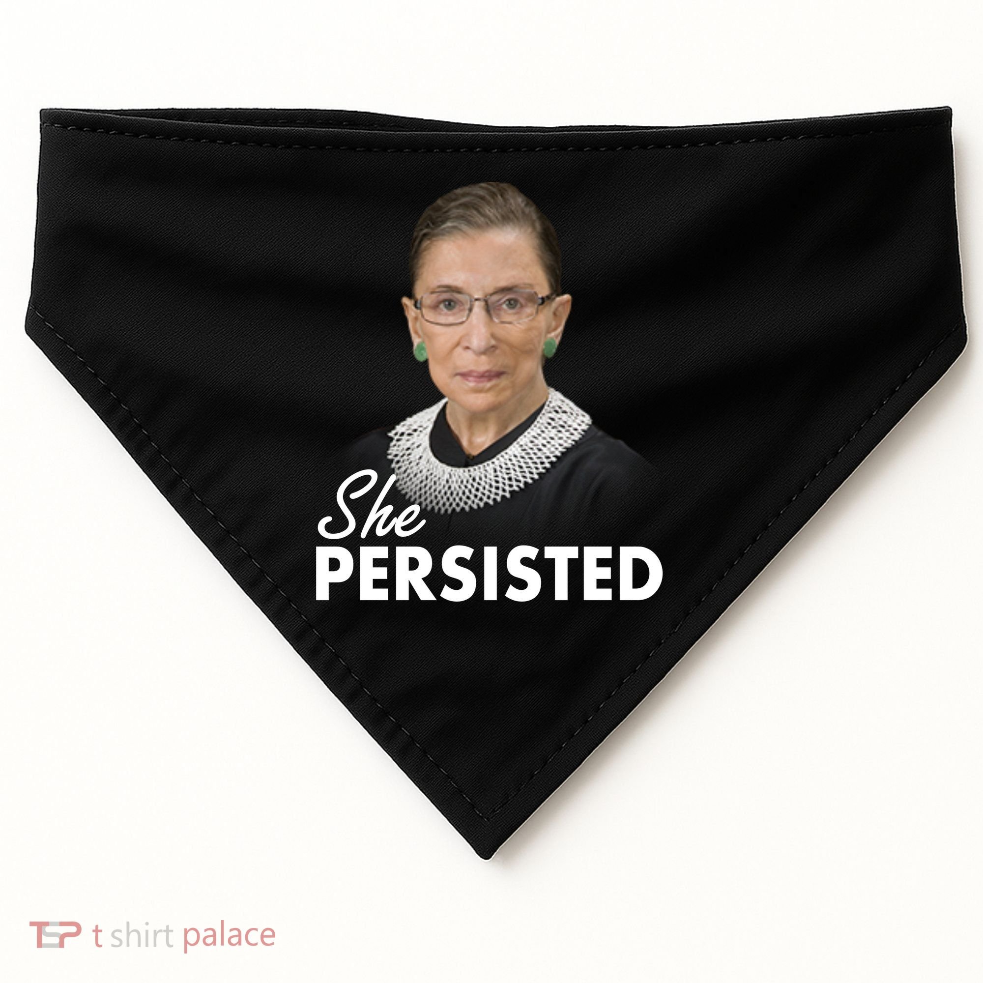 She Persisted RBG Ruth Bader Ginsburg USA-Made Doggie Bandana
