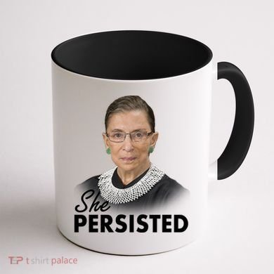 She Persisted RBG Ruth Bader Ginsburg Coffee Mug back