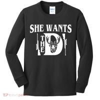She Wants the D Hunting Kids Long Sleeve Shirt thumb 0