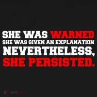 She Was Warned - Given an Explanation. Nevertheless, She Persisted. Doggie Tank thumb 4