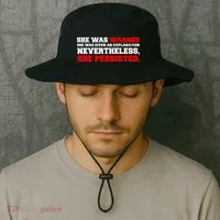 She Was Warned - Given an Explanation. Nevertheless, She Persisted. Bucket Hat thumb 2