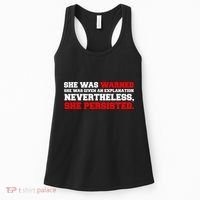 She Was Warned - Given an Explanation. Nevertheless, She Persisted. Women's Tank Top thumb 0