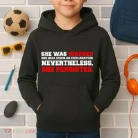 She Was Warned - Given an Explanation. Nevertheless, She Persisted. Kids Hoodie thumb 2