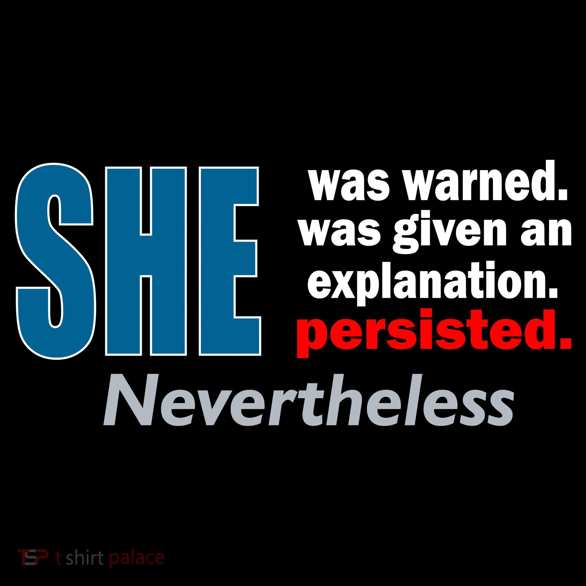 She Was Warned Given An Explanation Persisted Nevertheless Women's T-Shirt
