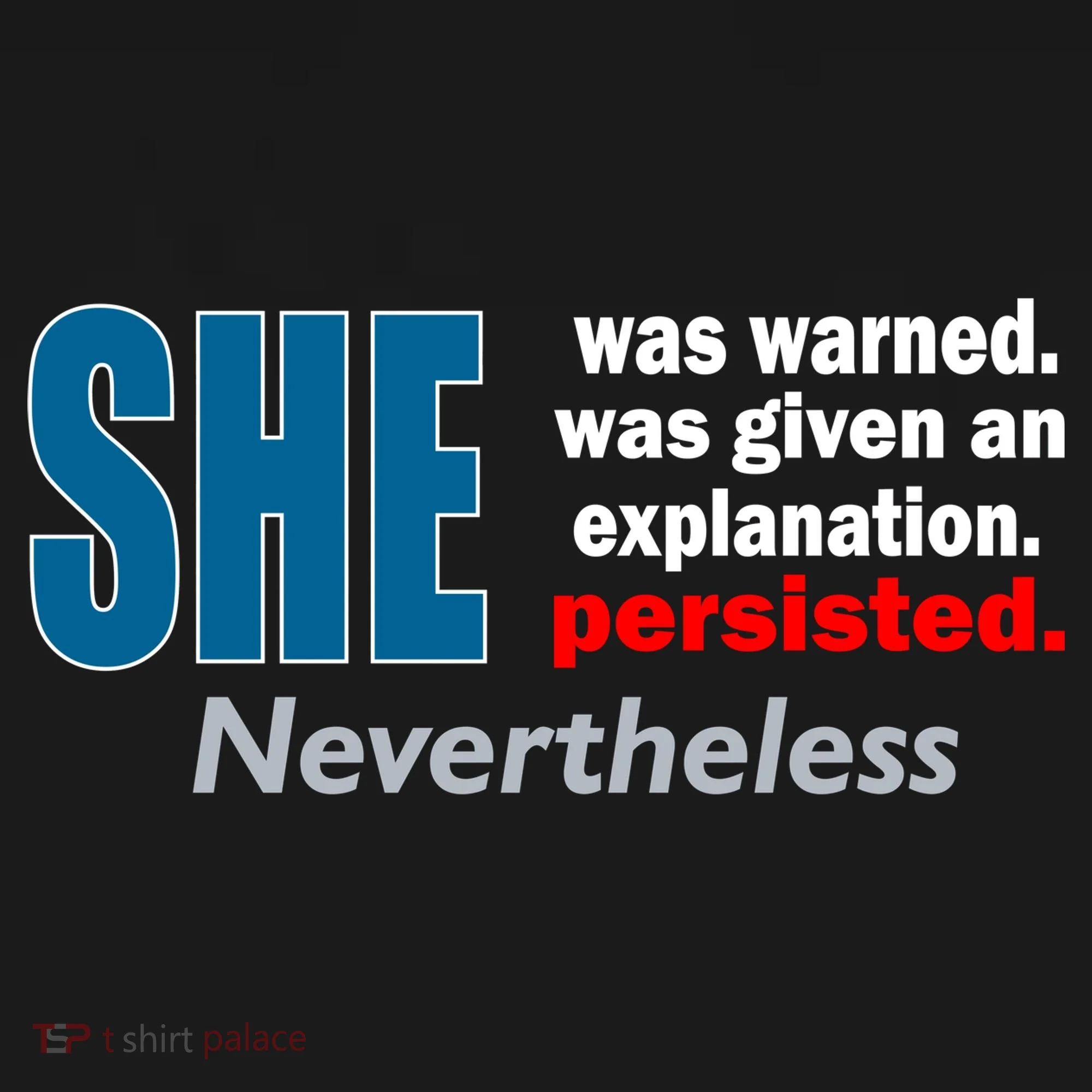 She Was Warned Given An Explanation Persisted Nevertheless Women's T-Shirt