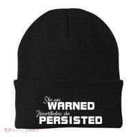 She Was Warned Nevertheless, She Persisted. Protest Beanie thumb 0