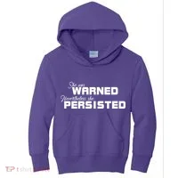 She Was Warned Nevertheless, She Persisted. Protest Kids Hoodie thumb 0