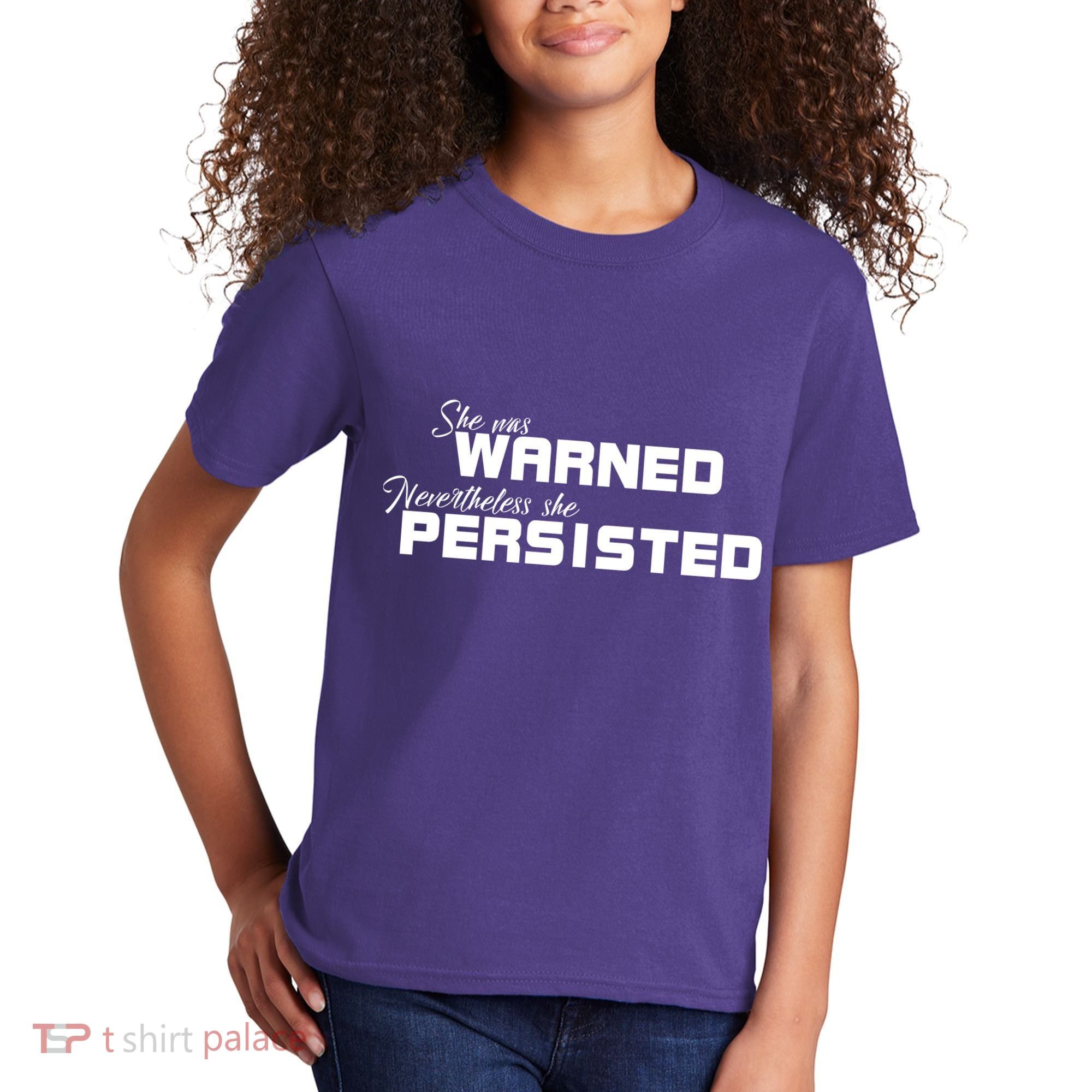 She Was Warned Nevertheless, She Persisted. Protest Kids T-Shirt