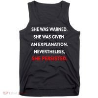 She Was Was Warned Nevertheless Persisted Tank Top thumb 0