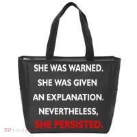 She Was Was Warned Nevertheless Persisted Tote Bag thumb 0