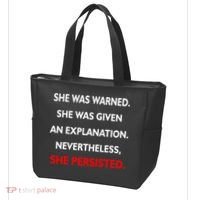 She Was Was Warned Nevertheless Persisted Tote Bag thumb 3