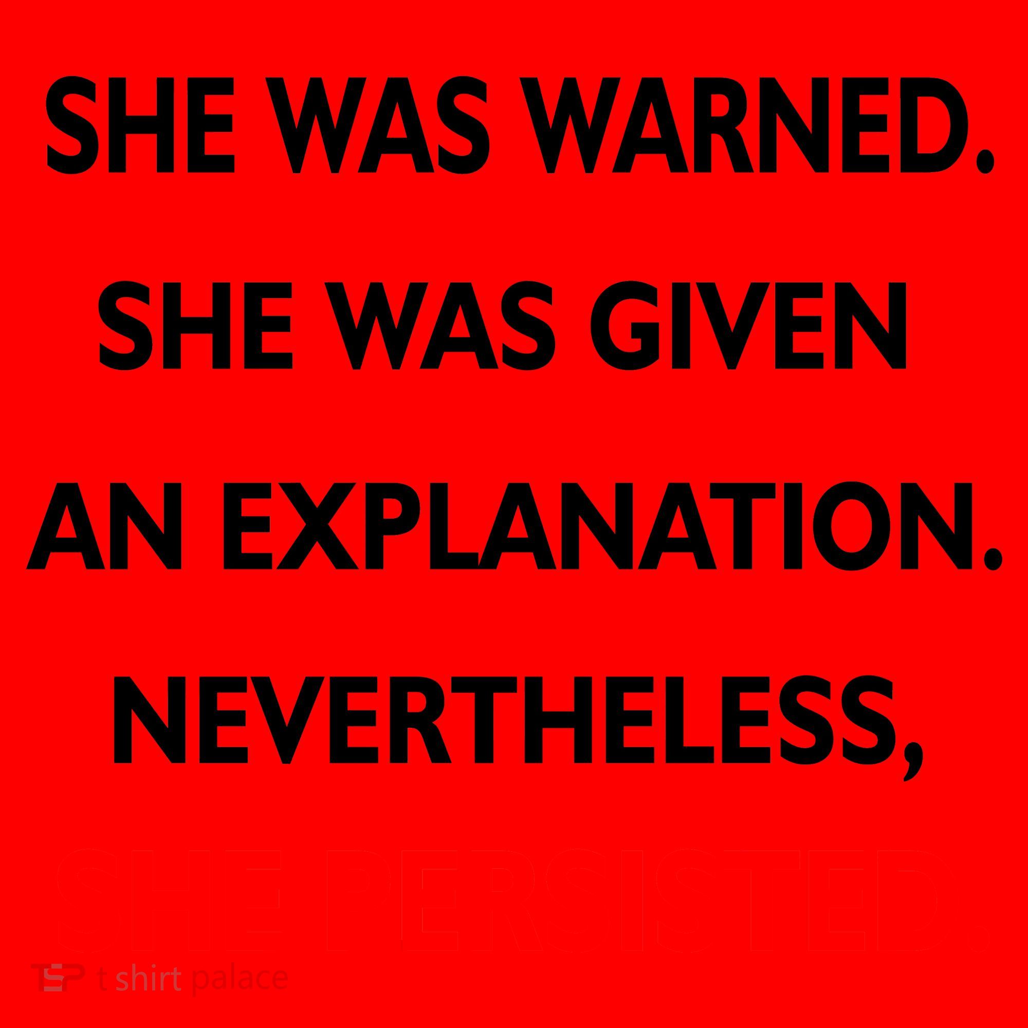 She Was Was Warned Nevertheless Persisted Santa Hat