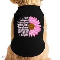 She Whispers Back I Am The Storm Pink Flower Doggie Tank thumb 0