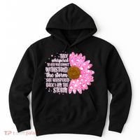 She Whispers Back I Am The Storm Pink Flower Hoodie thumb 0