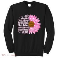 She Whispers Back I Am The Storm Pink Flower Sweatshirt thumb 0