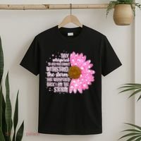 She Whispers Back I Am The Storm Pink Flower T-Shirt thumb 2