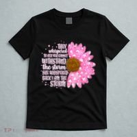 She Whispers Back I Am The Storm Pink Flower T-Shirt thumb 5