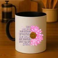 She Whispers Back I Am The Storm Pink Flower Coffee Mug thumb 4