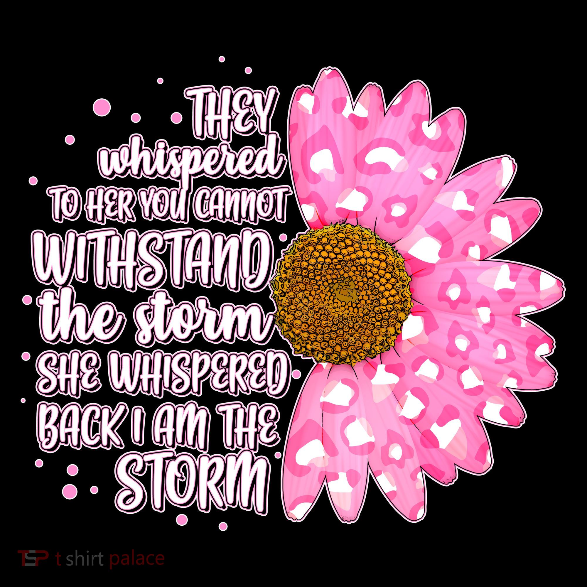 She Whispers Back I Am The Storm Pink Flower Coffee Mug