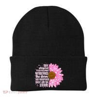 She Whispers Back I Am The Storm Pink Flower Beanie thumb 0