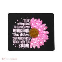 She Whispers Back I Am The Storm Pink Flower Mousepad thumb 0