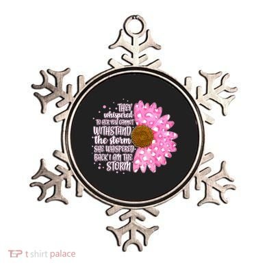 She Whispers Back I Am The Storm Pink Flower Ornament