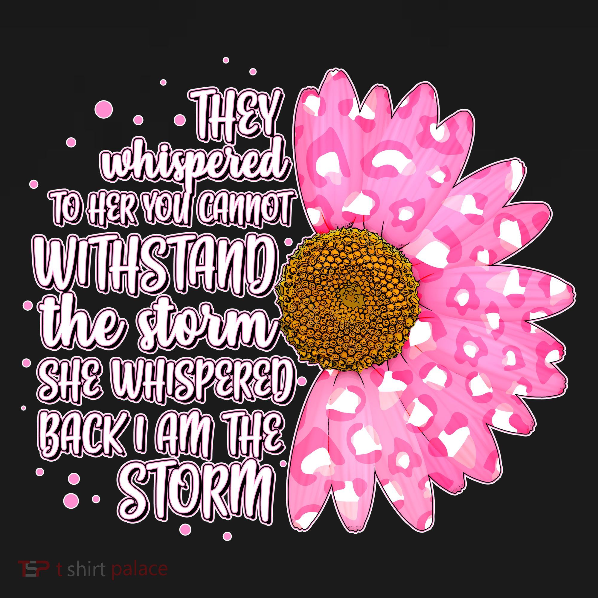 She Whispers Back I Am The Storm Pink Flower Ornament