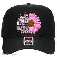 She Whispers Back I Am The Storm Pink Flower Hat thumb 0