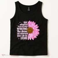 She Whispers Back I Am The Storm Pink Flower Tank Top thumb 2