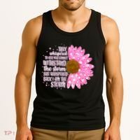 She Whispers Back I Am The Storm Pink Flower Tank Top thumb 3
