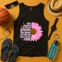 She Whispers Back I Am The Storm Pink Flower Tank Top thumb 4