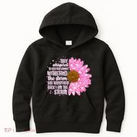 She Whispers Back I Am The Storm Pink Flower Kids Hoodie thumb 0