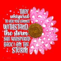 She Whispers Back I Am The Storm Pink Flower Santa Hat thumb 1