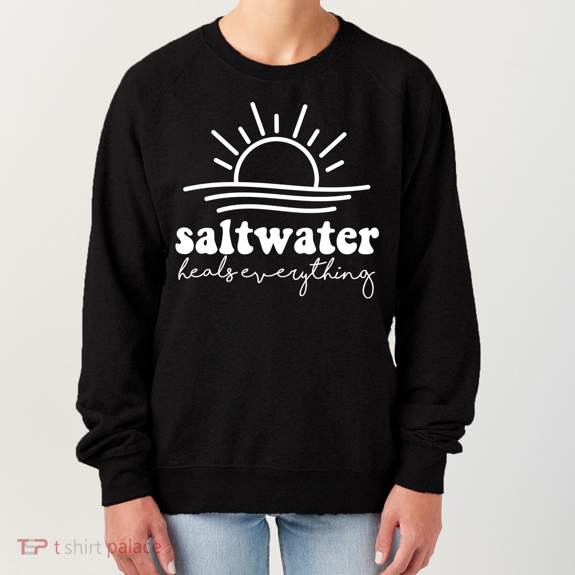 Saltwater Heals Everything Sunset Women's Sweatshirt